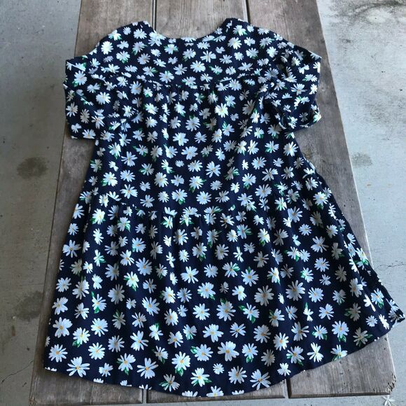 Old Navy Blue Floral Swing Dress NEW NWT‎ Size Large 10 12 Daisy Print - Picture 7 of 9